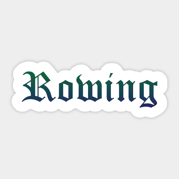 Rowing Gradient Text Sticker by LazarIndustries